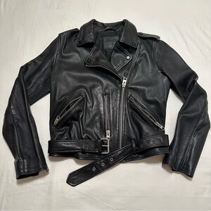 All Saints Balfern Leather Biker Jacket - Black